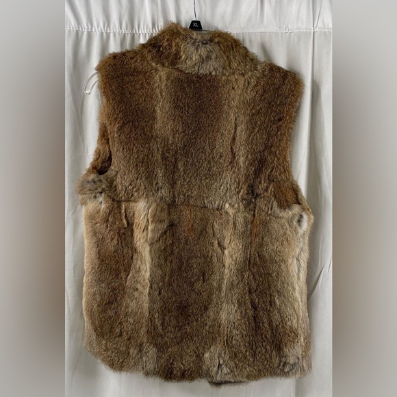 Brown/Gold Michael Michael Kors Fur Vest - Size m - Picture 4 of 5